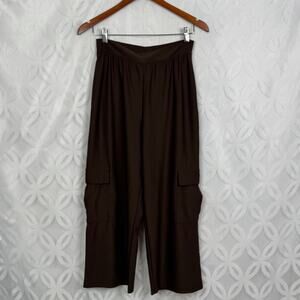 5 for $25| Spanx Secret Slimming Chocolate Wide Leg Cargo Pants Size M